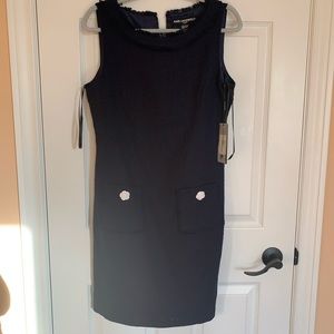 Tweed navy dress